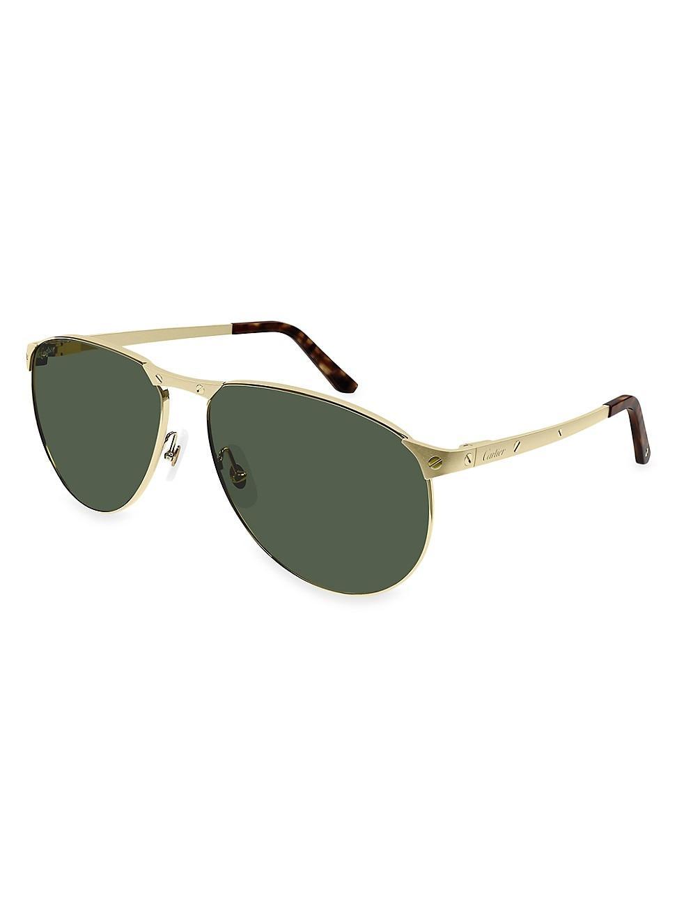 Mens Santos de Cartier 62MM Aviator Sunglasses Product Image