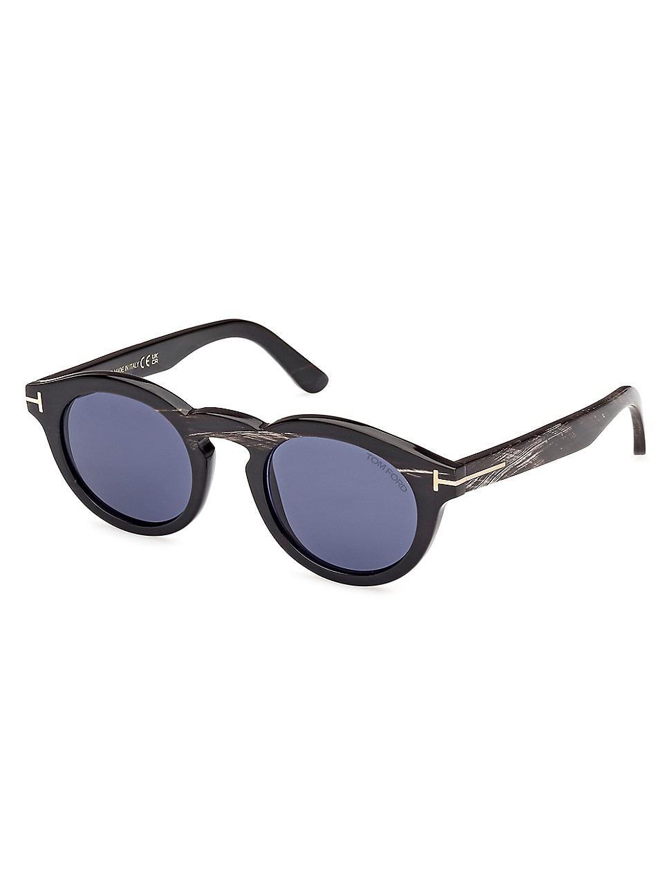 Mens 47MM Round Sunglasses Product Image