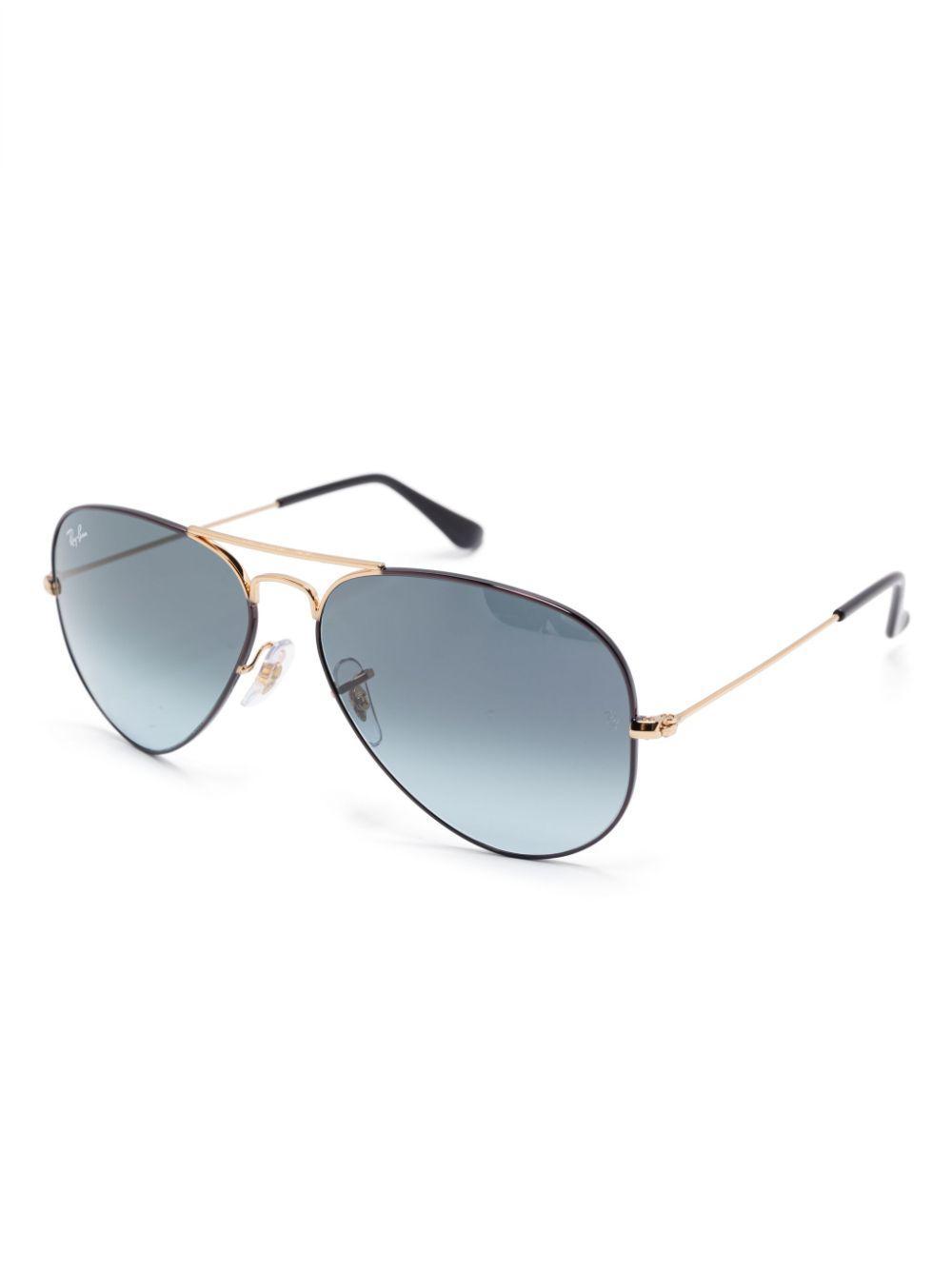 RAY BAN Aviator Sunglasses In Blue / Gold Product Image