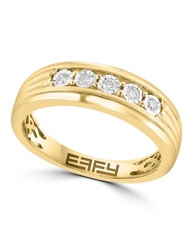 Effy Mens Diamond Ring (1/6 ct. t.w.) in Sterling Silver (Also available 14k Gold-Plated Sterling Silver) Product Image