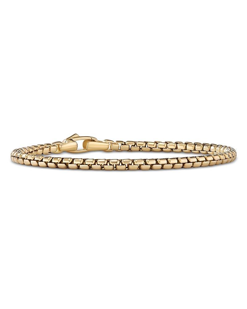 Mens Box Chain Bracelet in 18K Yellow Gold 3.4mm Product Image