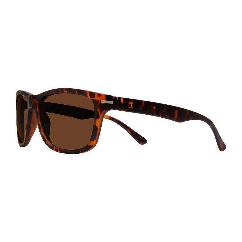 Mens Levis Plastic Rectangle Sunglasses, Brown Product Image