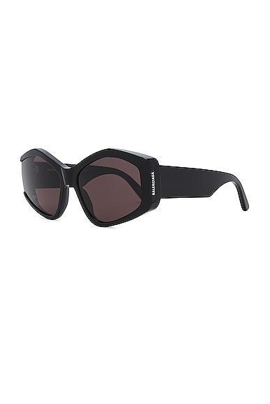 Balenciaga Geometrical Sunglasses in Black Product Image