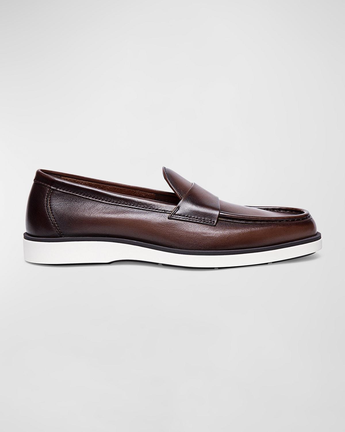 Mens Detroit Burnished Leather Loafers Product Image