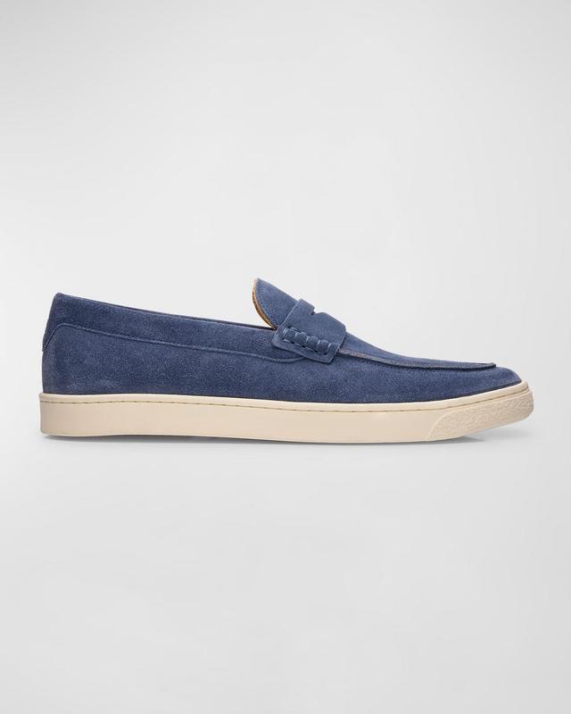 Mens Suede Moccasin Penny Loafers Product Image