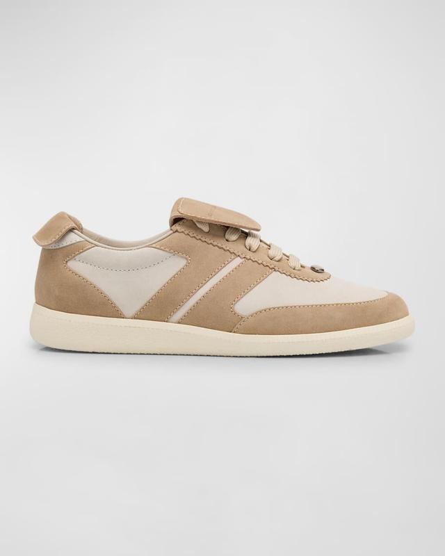 Men's Bicolor Suede Low-Top Sneakers Product Image