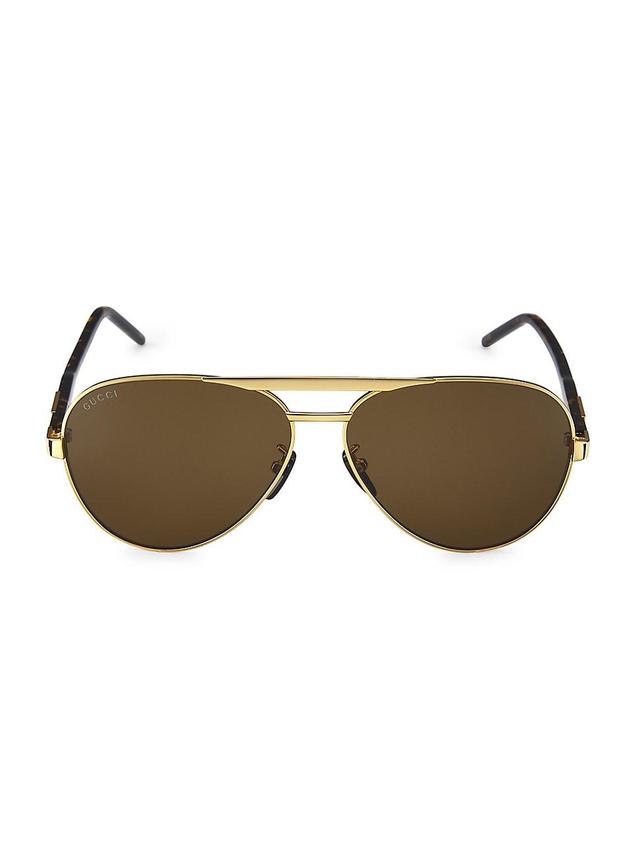 Mens Gucci Logo 60MM Pilot Sunglasses Product Image