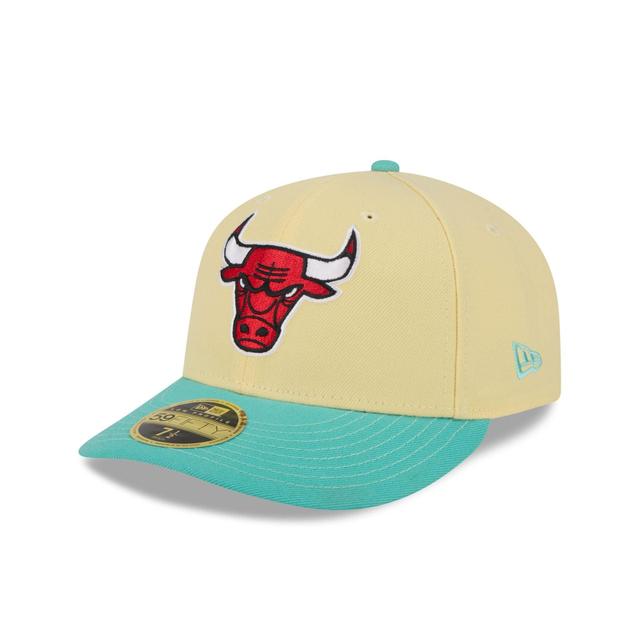 Chicago Bulls Soft Yellow Low Profile 59FIFTY Fitted Hat Male Product Image