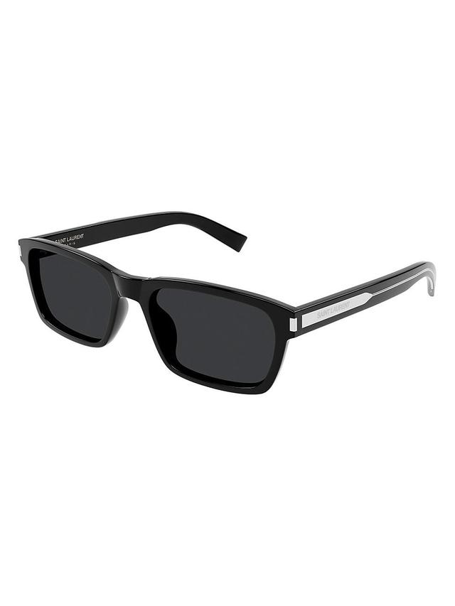 Men's Rectangle Acetate Sunglasses with Logo Detail Product Image