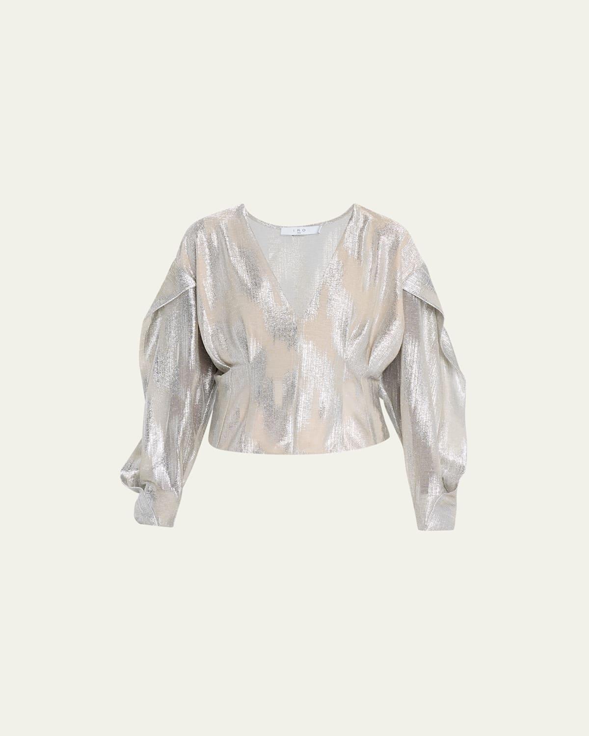 Berma Metallic Draped Blouse Product Image