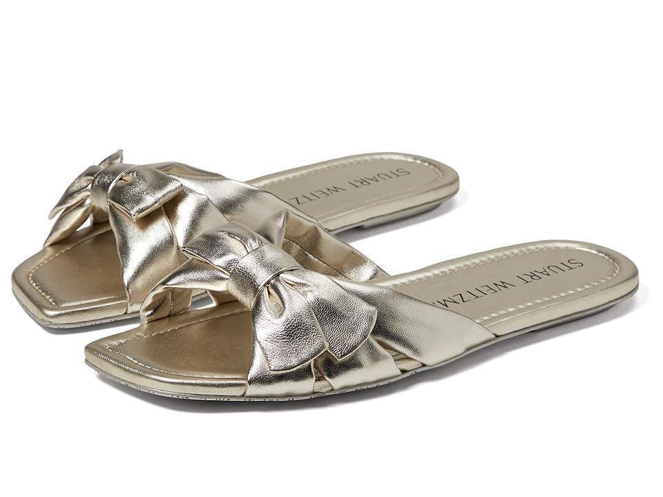 Stuart Weitzman Womens Sofia Slip On Bow Slide Sandals Product Image