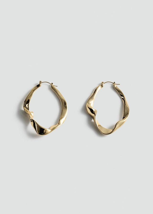 MANGO - Twisted hoop earrings - One size - Women Product Image