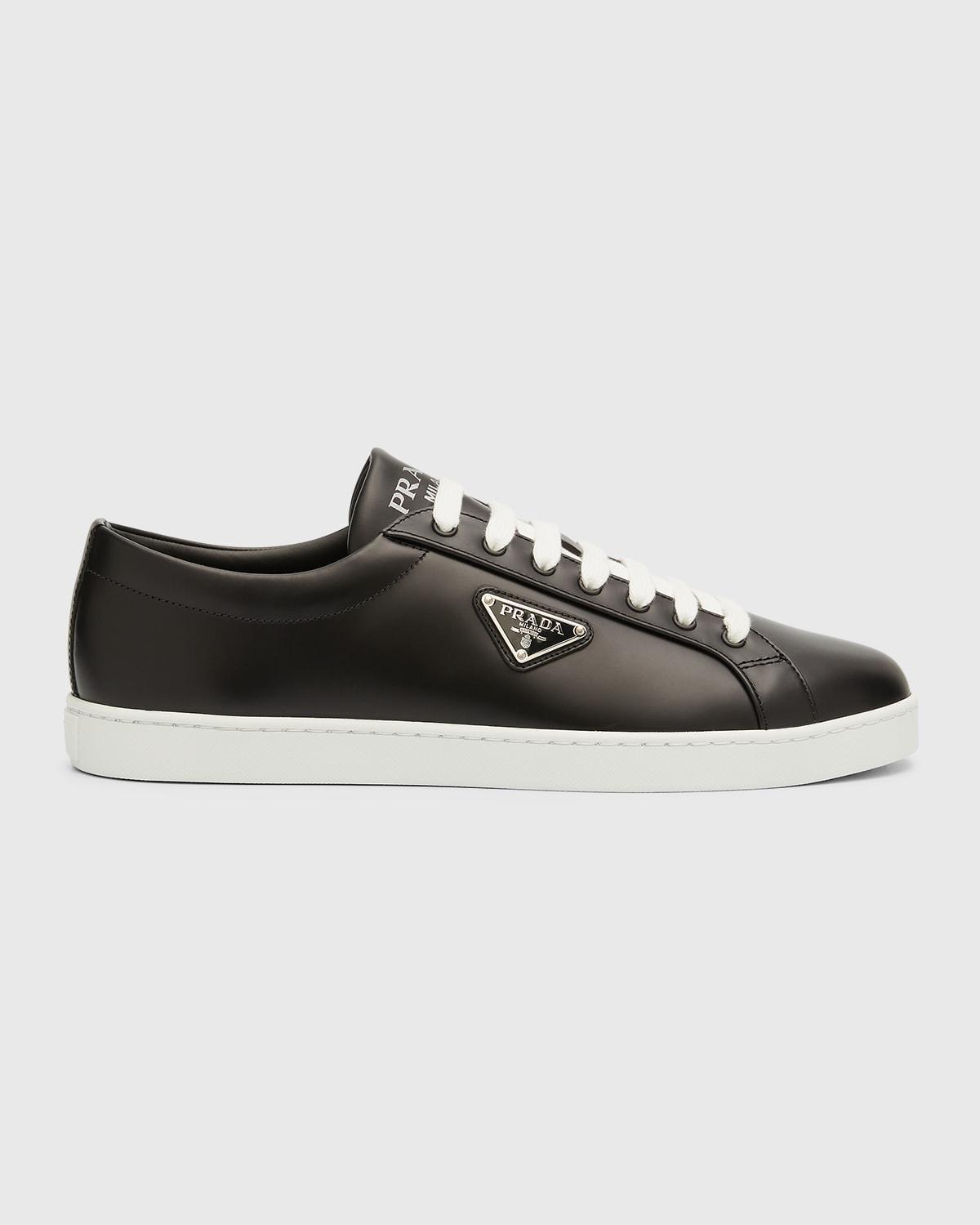 Mens Lane Spazzolato Leather Sneakers Product Image