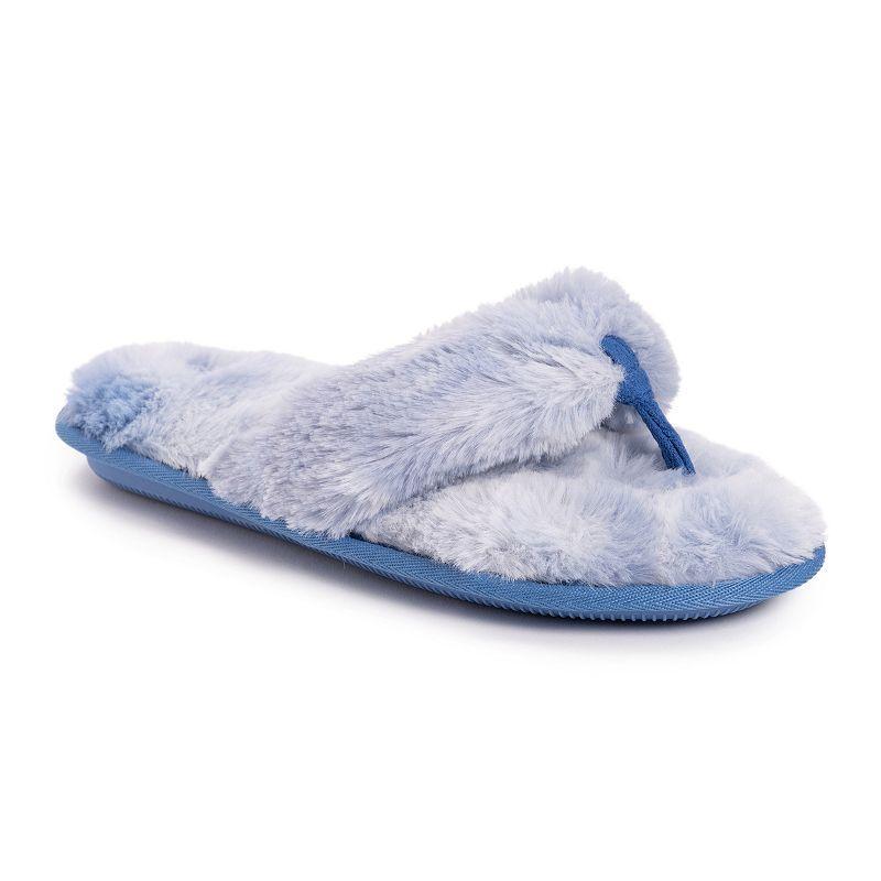 MUK LUKS Maren Faux Fur Womens Thong Slippers Product Image