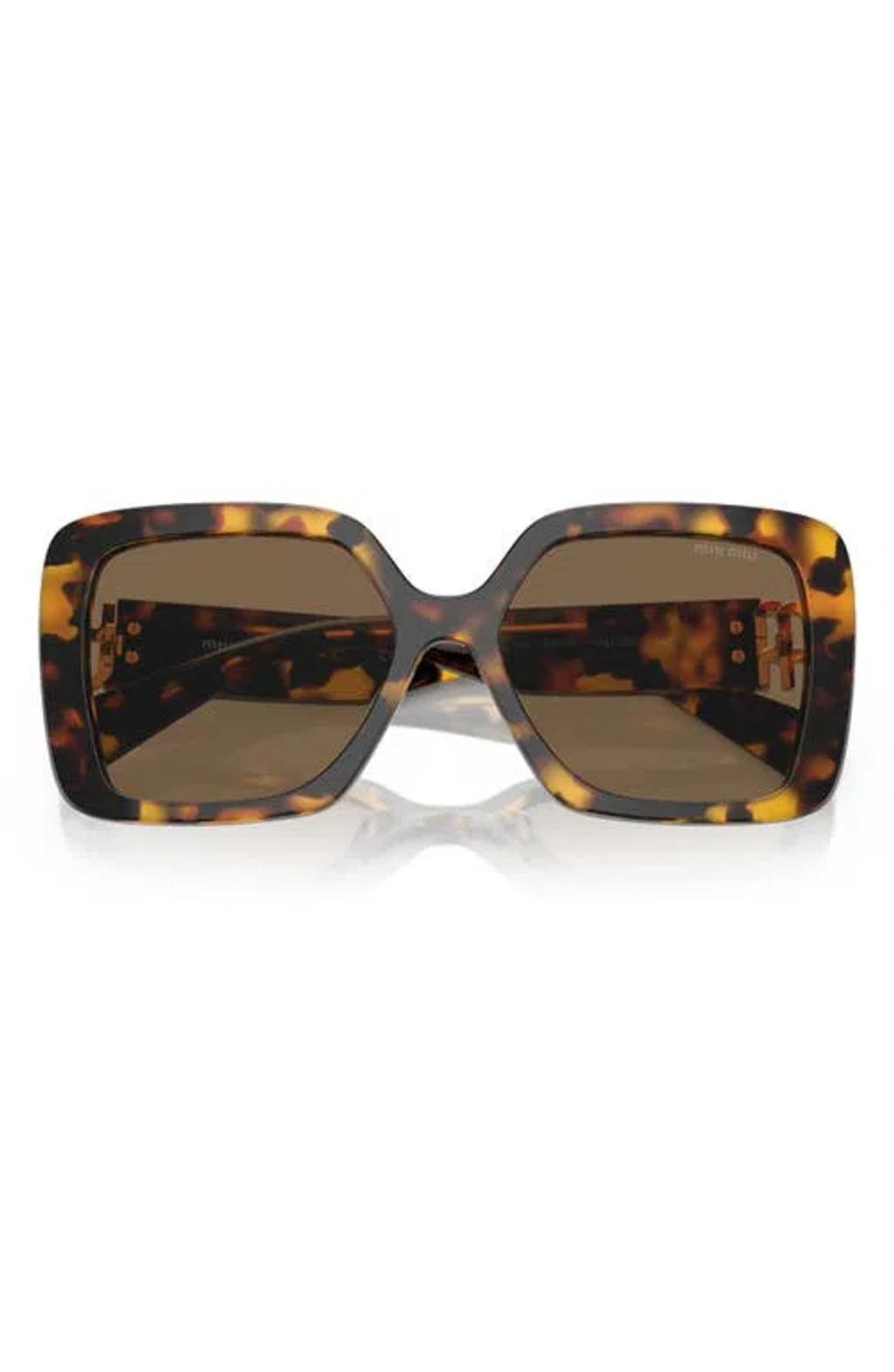 MIU MIU Womens Mu 10ys Miu Glimpse Butterfly-frame Acetate Sunglasses Brown In Dark Brown Product Image