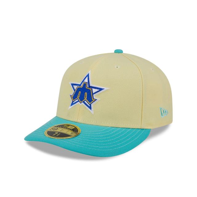 Seattle Mariners Soft Yellow Low Profile 59FIFTY Fitted Hat Male Product Image