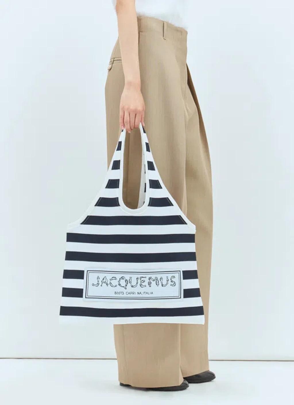 JACQUEMUS Le Tote Marcel Bag In Navy Product Image