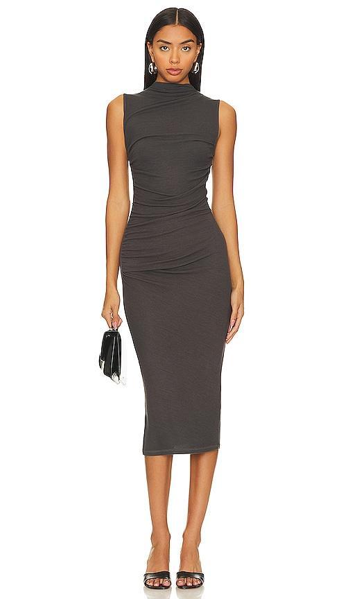 Enza Costa Silk Knit Sleeveless Twist Midi Dress Size M, S, XL, XS. Product Image