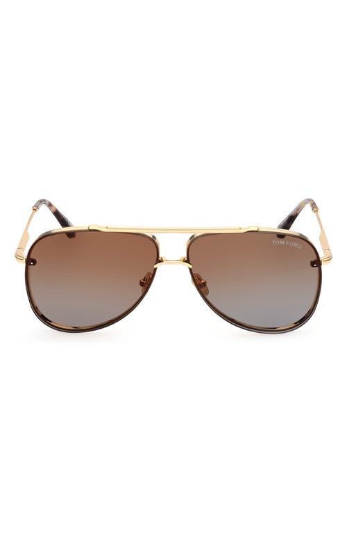 TOM FORD Leon 62mm Pilot Sunglasses product image