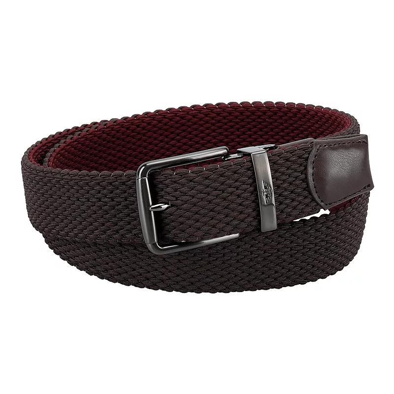 Mens Dockers Two-In-One Reversible Stretch Braided Web Belt Brown Red Product Image