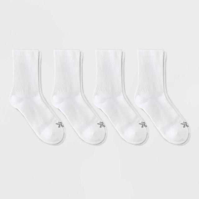 Womens Cushioned Active 4pk Athletic Crew Socks - All In Motion 4-10 Product Image