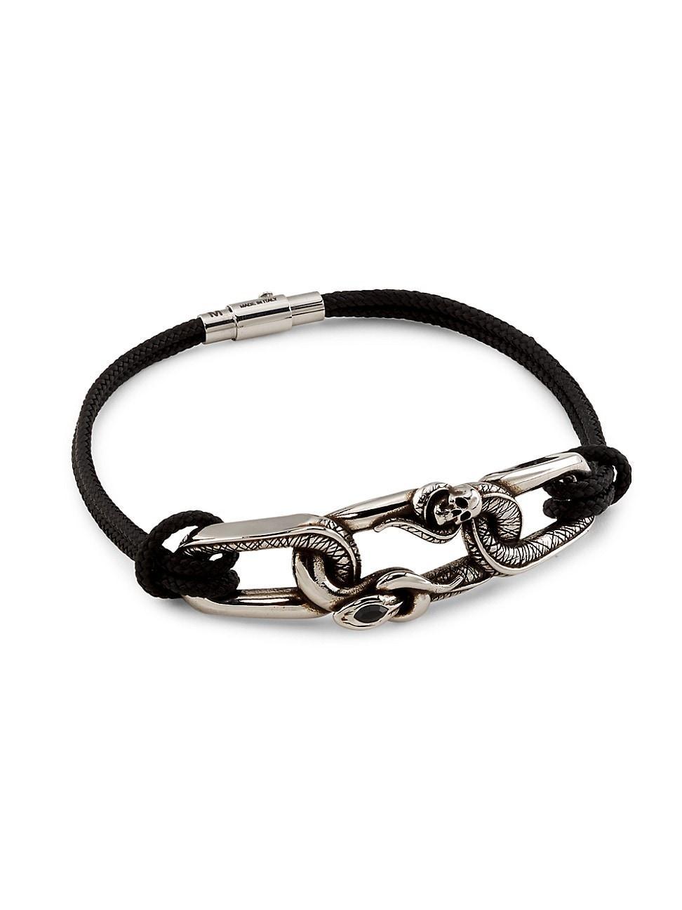 Mens Snake & Skull Friendship Bracelet Product Image