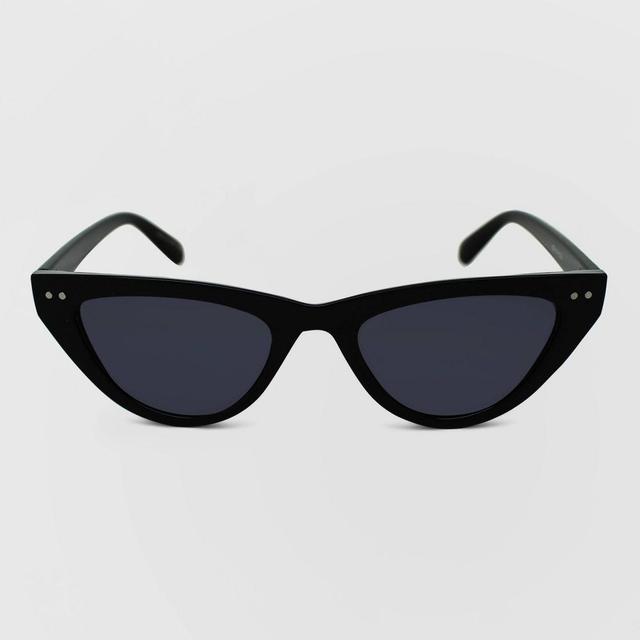 Womens Plastic Cateye Sunglasses - Wild Fable Black Product Image