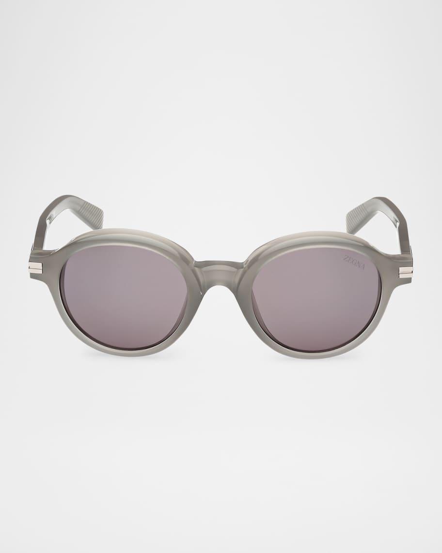 Mens Round Acetate Sunglasses Product Image