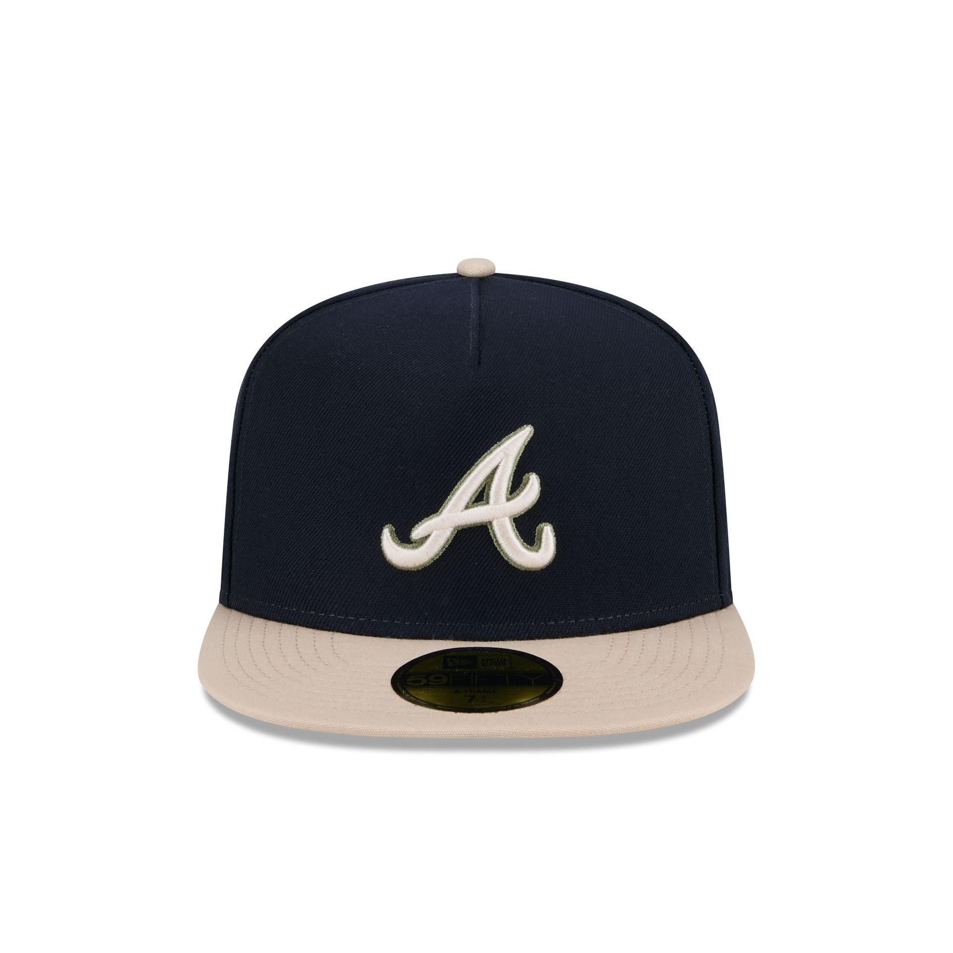 Atlanta Braves Canvas 59FIFTY A-Frame Fitted Hat Male Product Image