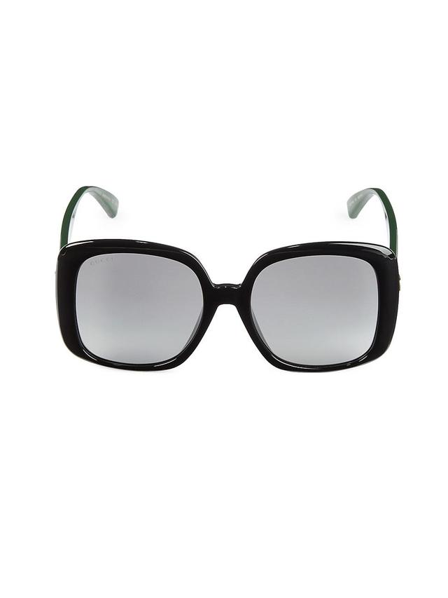 Womens 56MM Rectangular Sunglasses Product Image