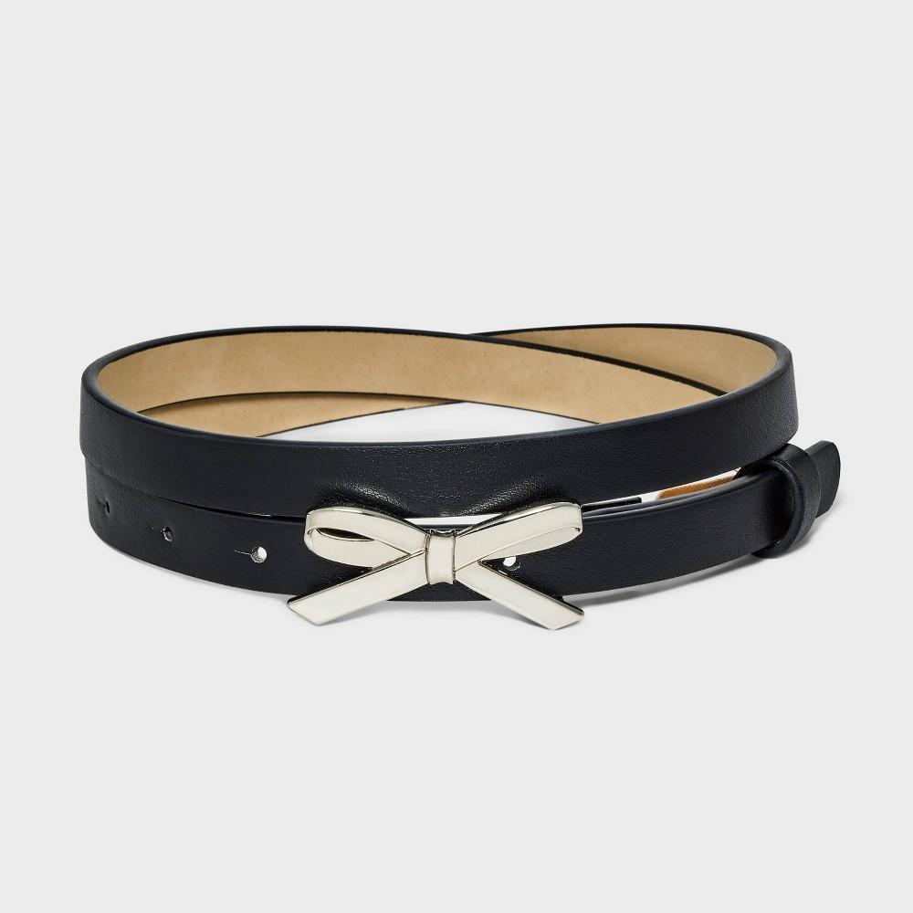 Womens Metal Bow Belt - Wild Fable Black Product Image