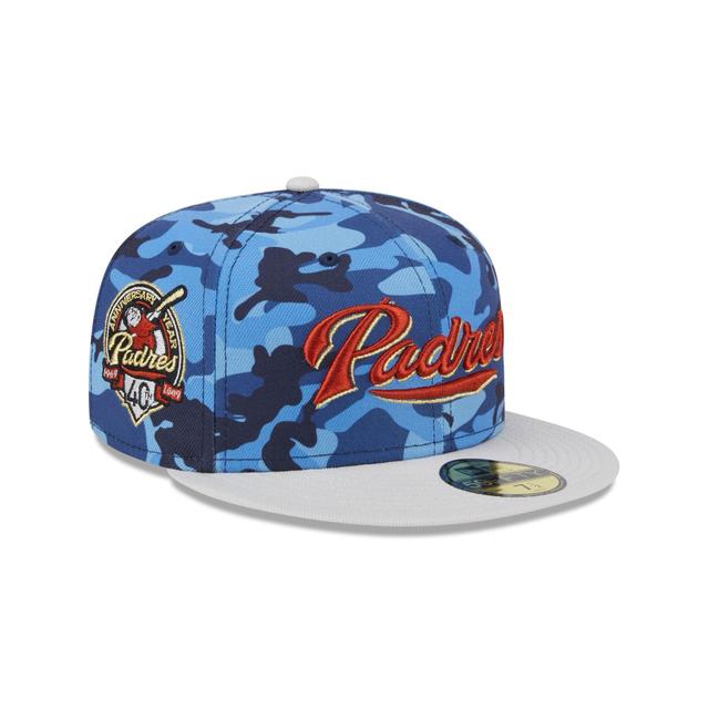 San Diego Padres Blue Camo 59FIFTY Fitted Hat Male Product Image