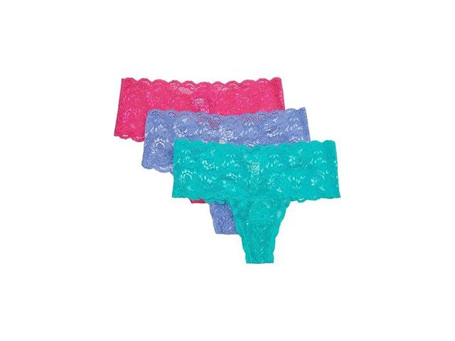 Cosabella Never Say Never Comfie Thongs 3-Pack (Portif Bl Flori Addy Grn) Women's Underwear Product Image