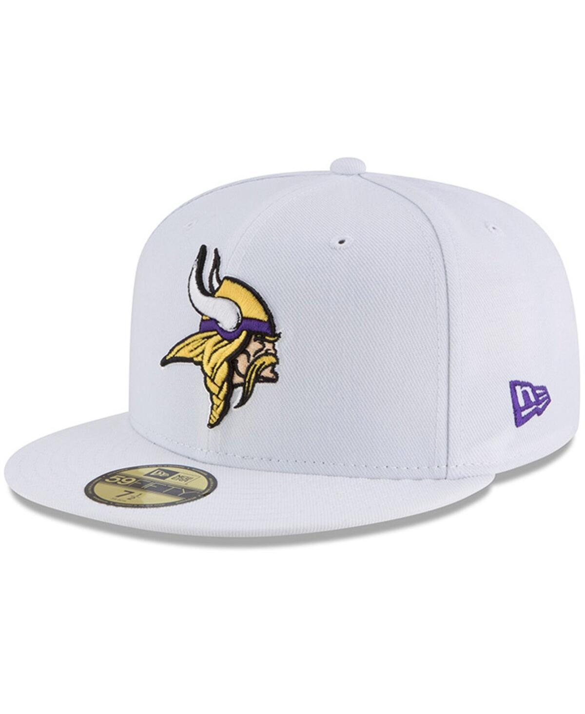 Mens White Minnesota Vikings Omaha 59FIFTY Fitted Hat Product Image