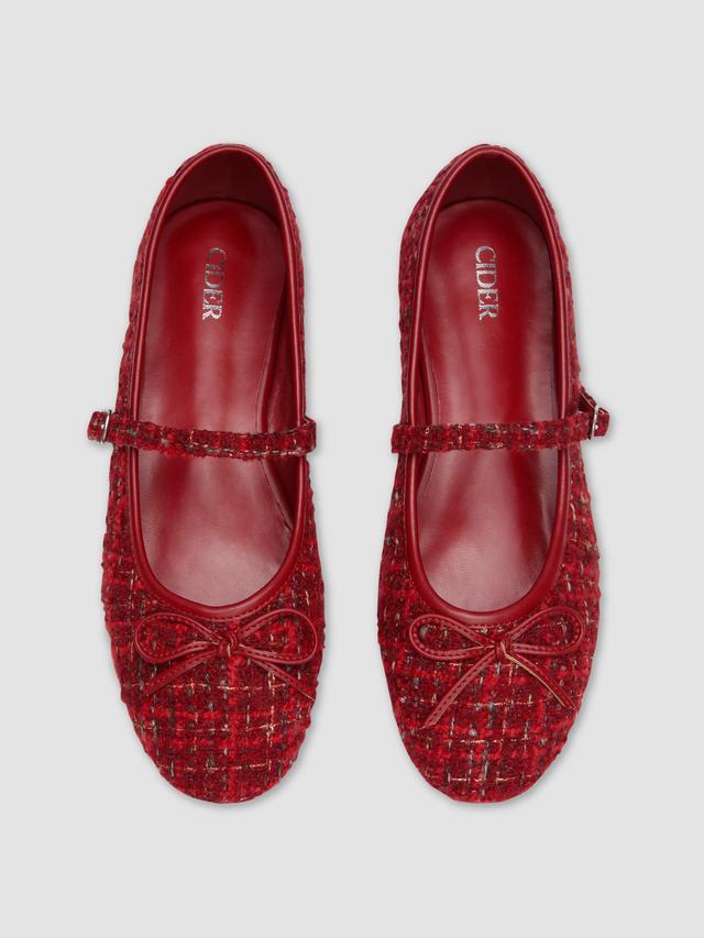 BOWKNOT TWEED MARY JANE FLATS Product Image