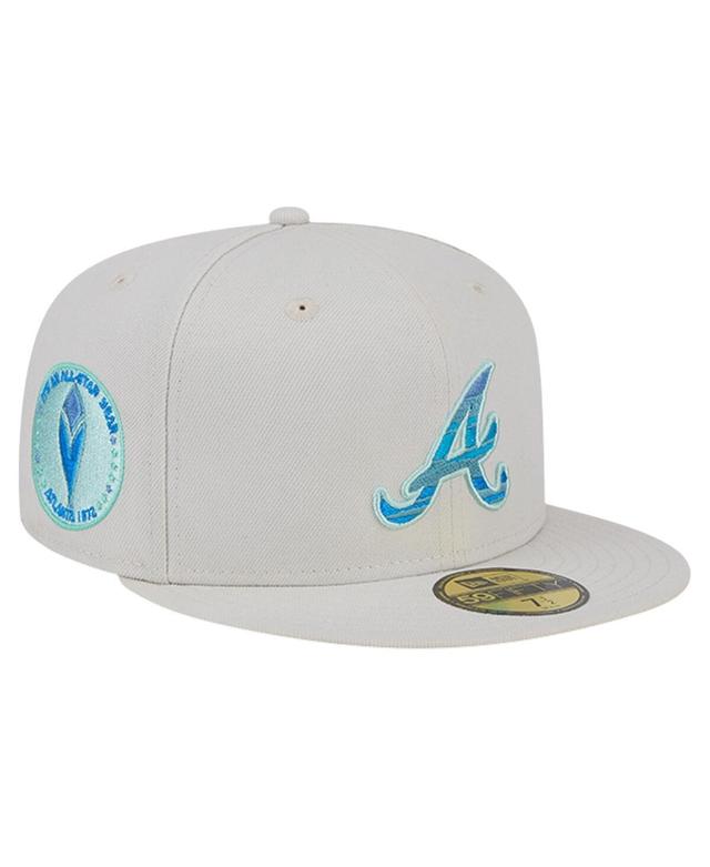 Mens New Era Khaki Atlanta Braves Stone Mist 59FIFTY Fitted Hat Product Image