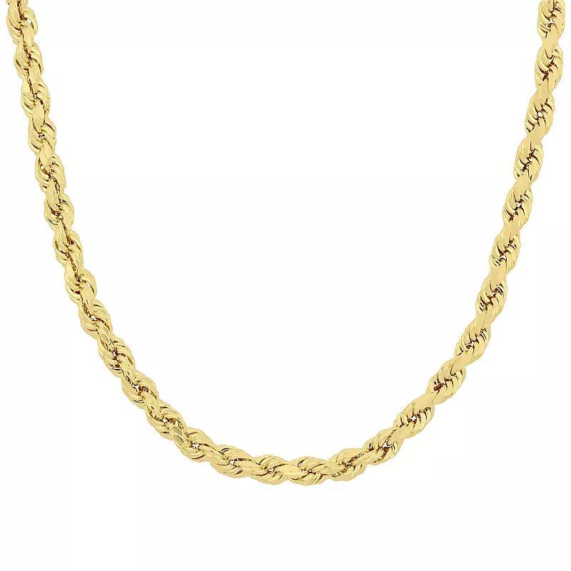 Stella Grace 10k Gold Mens Rope Chain Necklace Product Image