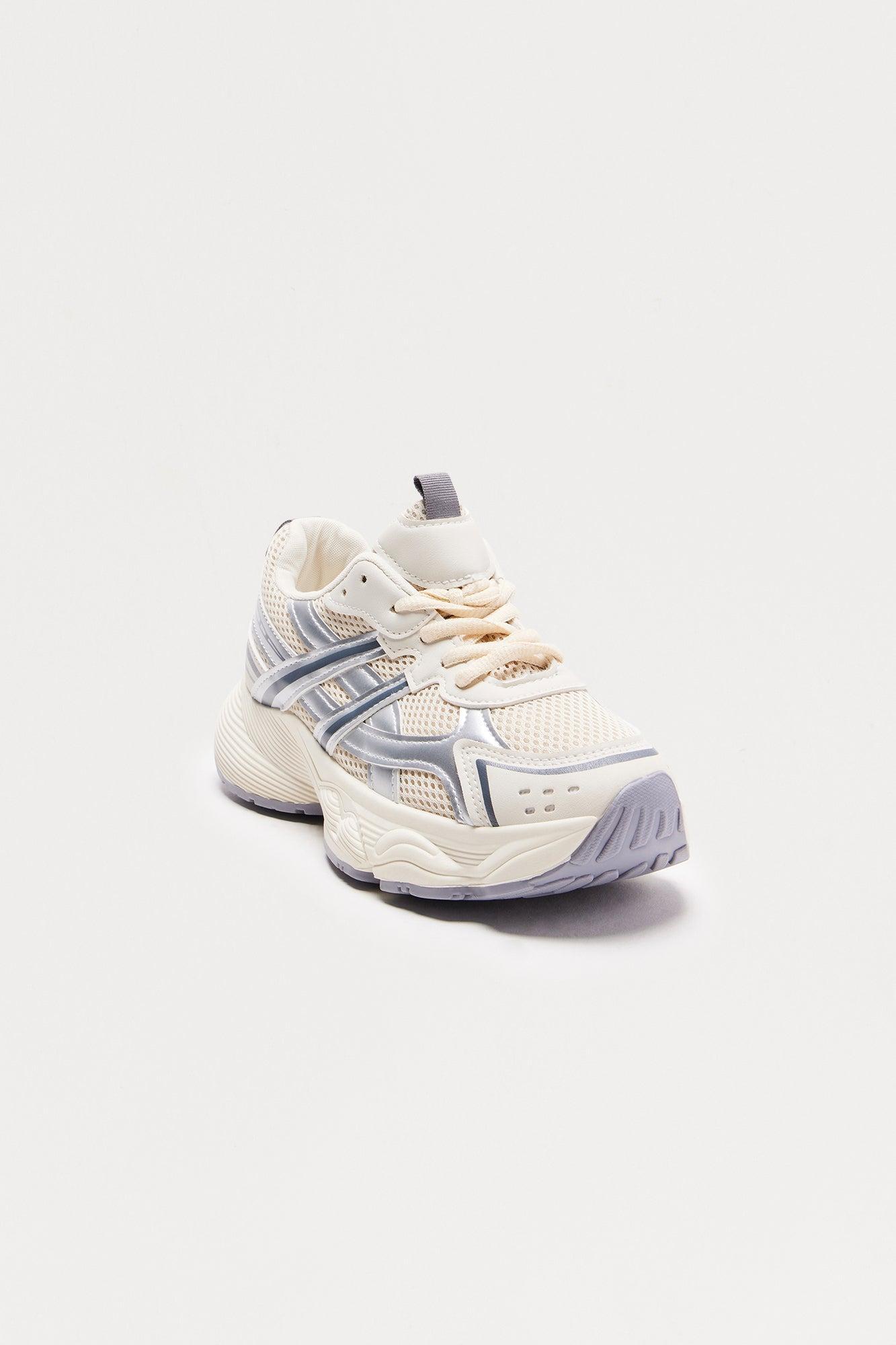 Cole Lace Up Sneakers - Cream Product Image