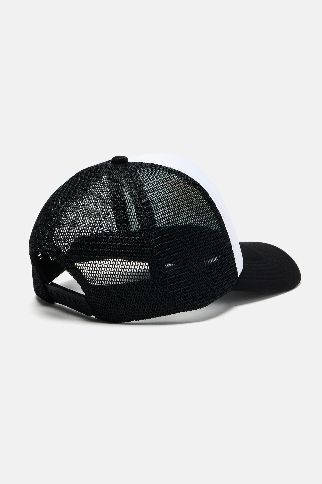 Road Crew Twill Trucker Hat - Black/White Product Image