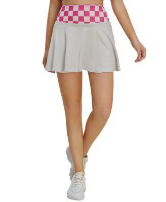 Women's Bellemere High-Waisted Checkered Asymmetric Skirt Product Image