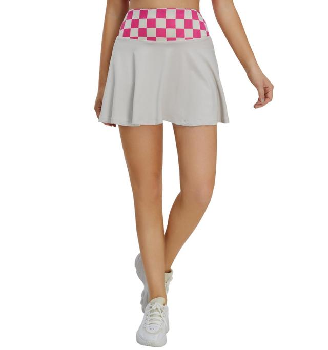 Women's Bellemere High-Waisted Checkered Asymmetric Skirt Product Image