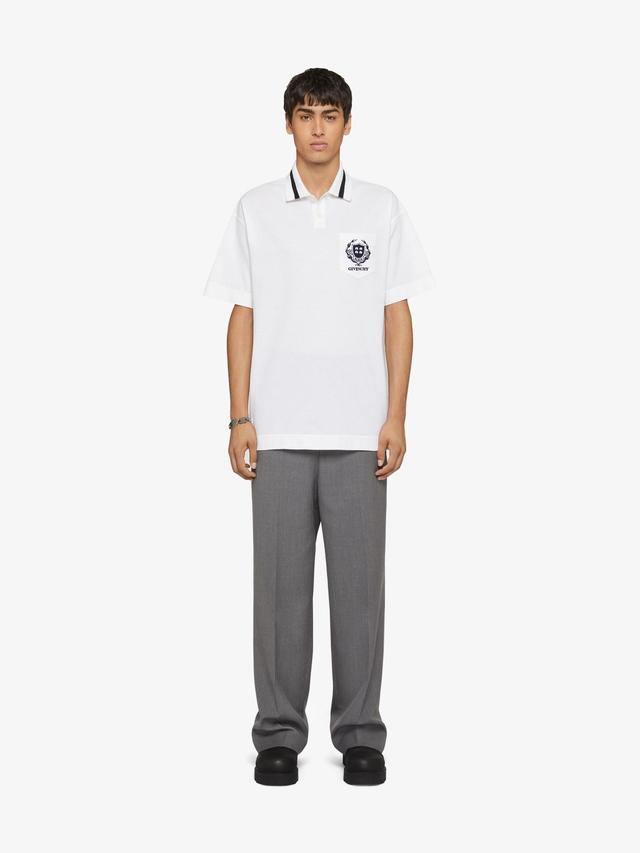 GIVENCHY Crest polo shirt in cotton Product Image