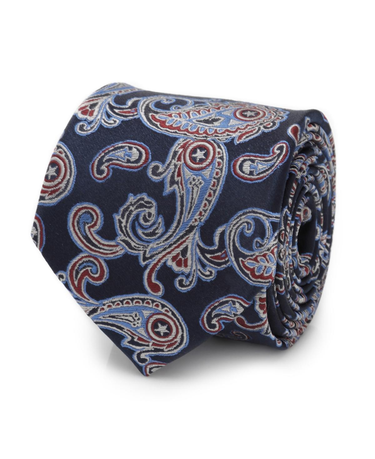 Mens Captain America Paisley Silk Tie Product Image