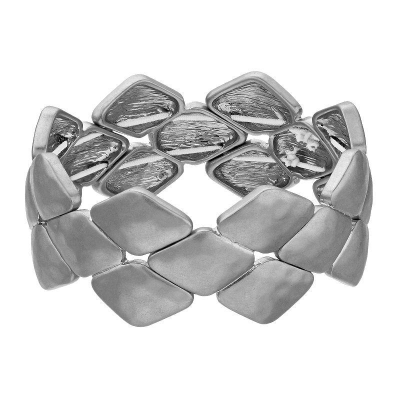 Bella Uno Stretch Bracelet, Womens, Silver Tone Product Image