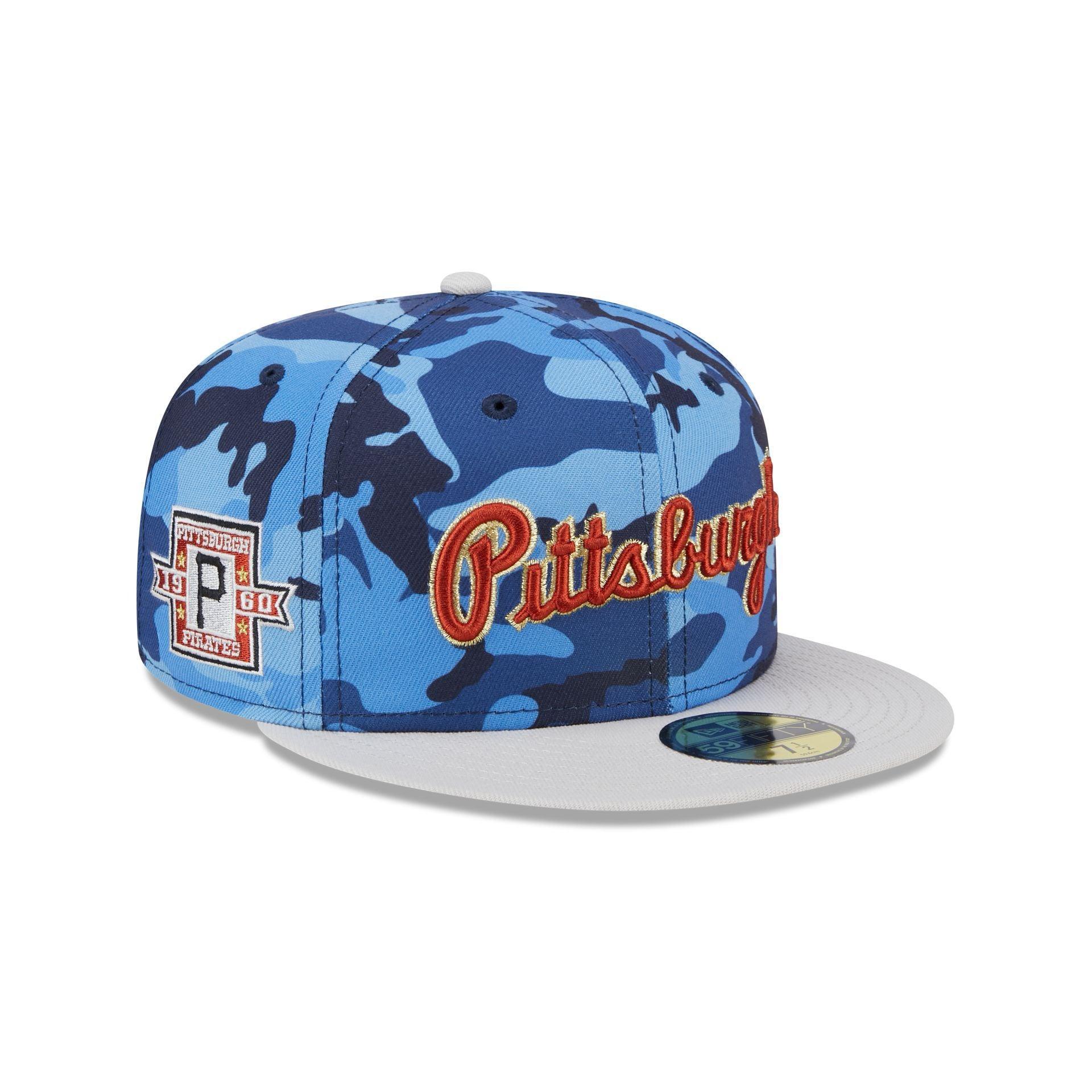 Pittsburgh Pirates Blue Camo 59FIFTY Fitted Hat Male Product Image