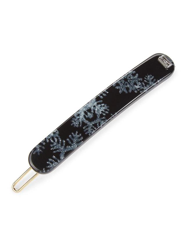 Womens Snowflake Thin Barrette Product Image