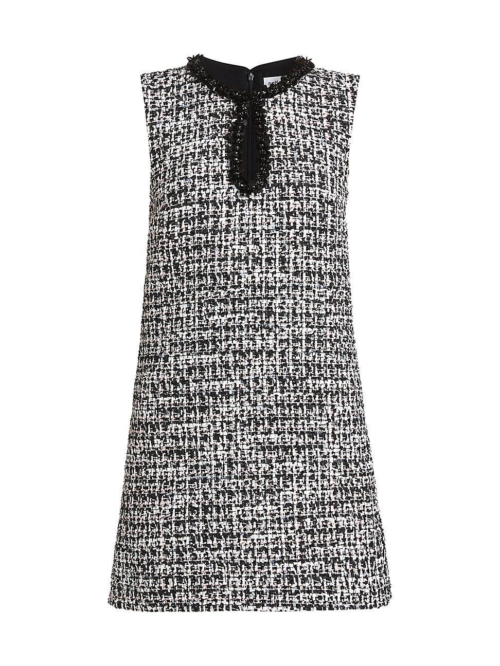 Womens Boucle Embellished Minidress Product Image