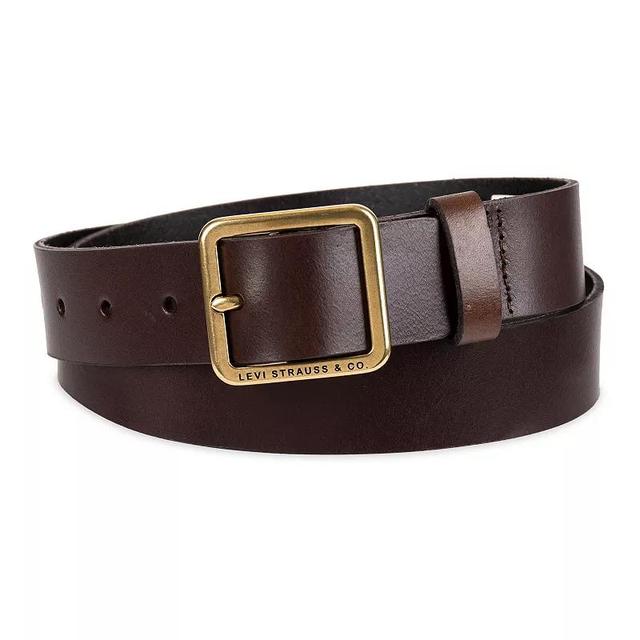 Womens & Plus Levis Square Center Bar Buckle Leather Belt Product Image