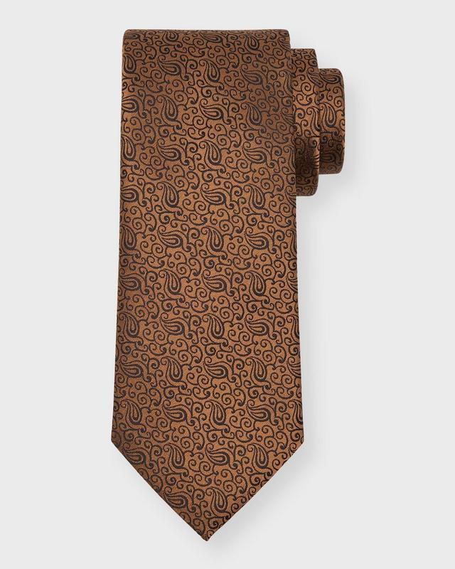 Mens 100 Fili Paisley Jacquard Silk Tie Product Image