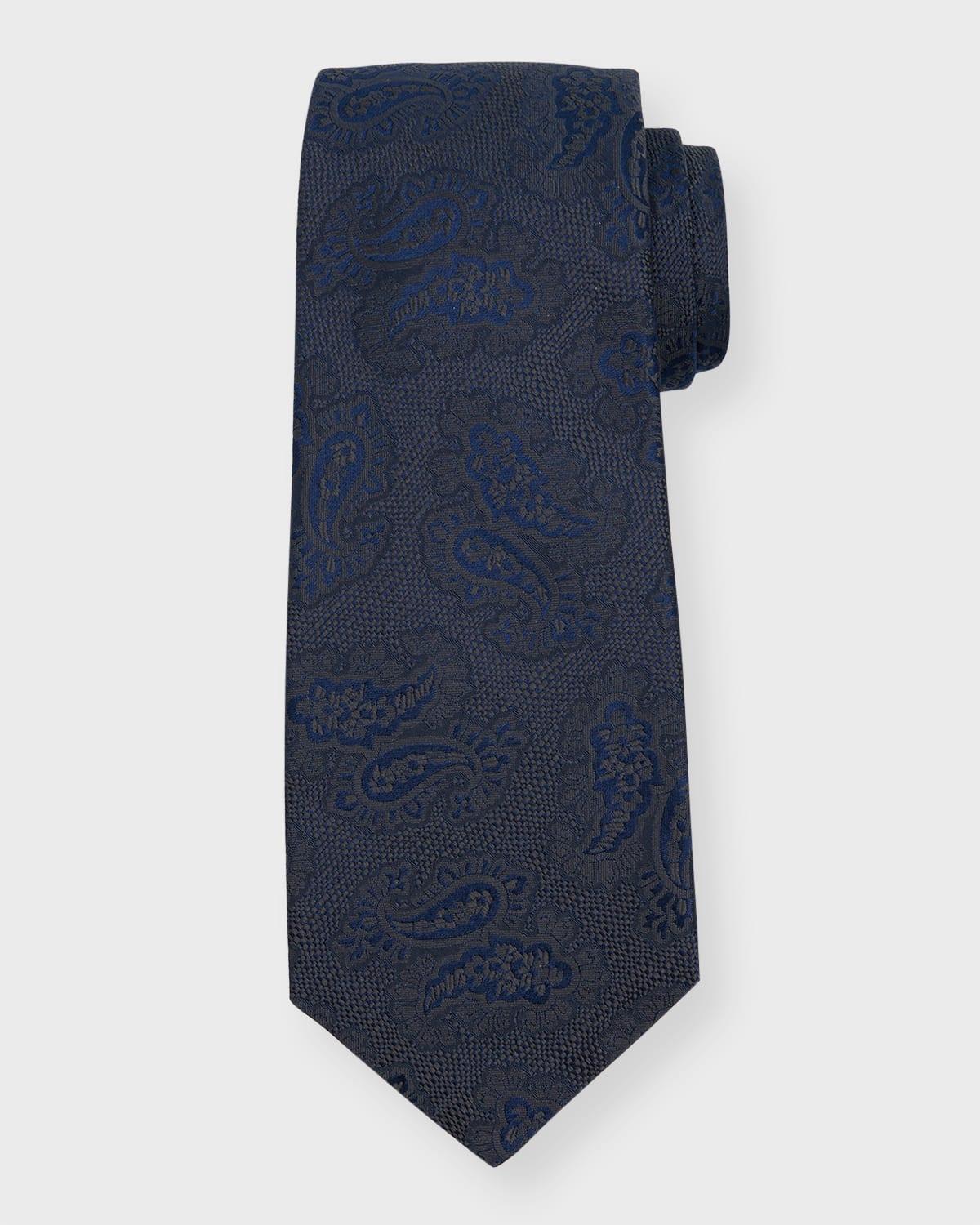 Mens Tonal Paisley Silk Tie Product Image